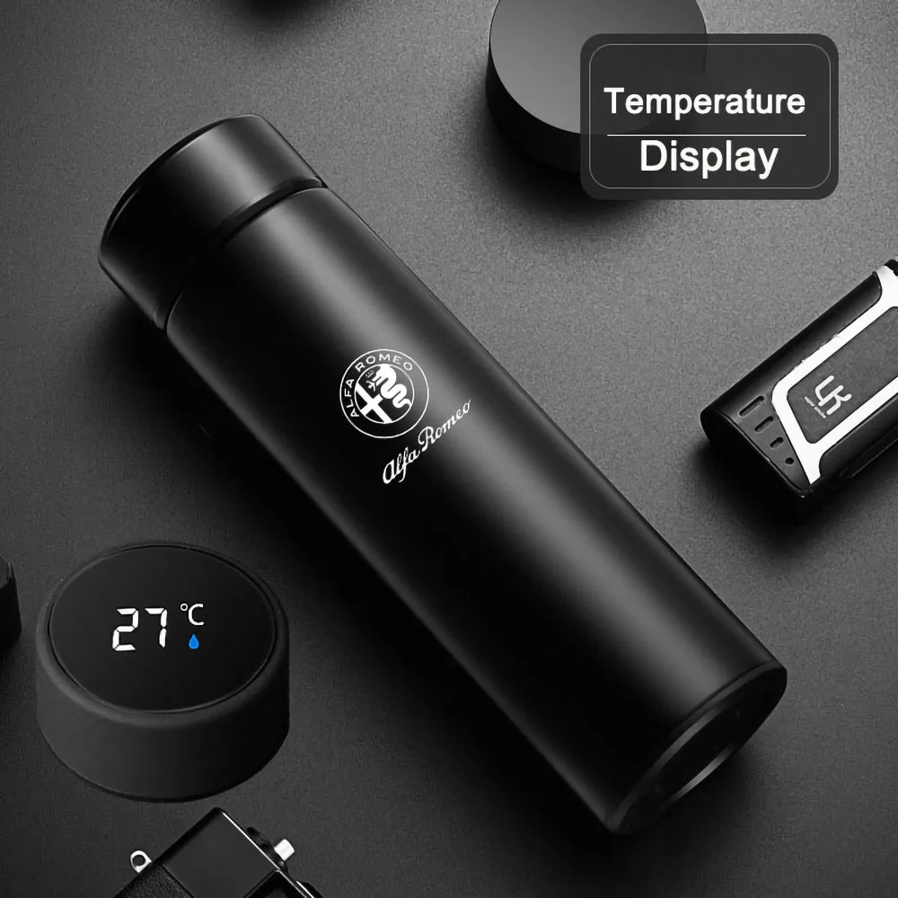

Thermos Bottle For Alfa Romeo Giulia Stelvio Giulietta 159 147 Mito Portable Car Insulation Cup In Car Thermos Mug Water Bottle