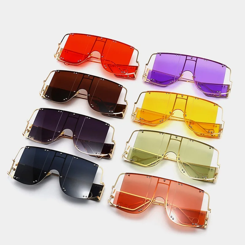 Солнцезащитные очки мужские и женские квадратные из металлического сплава с