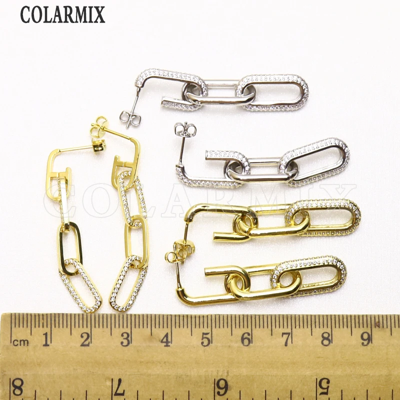 

5 pairs mix colors earrings fashion zircon jewelry for women 8 shape earrings for women fashion crystal jewels 51054