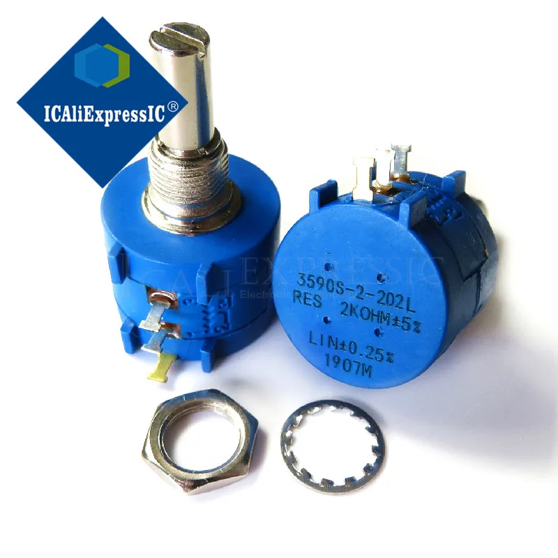 1 шт. 3590S-2-202L 3590S 2K ohm 3590S-2-202 3590S-202 Precision Multiturn потенциометр 10 кольцо регулируемый