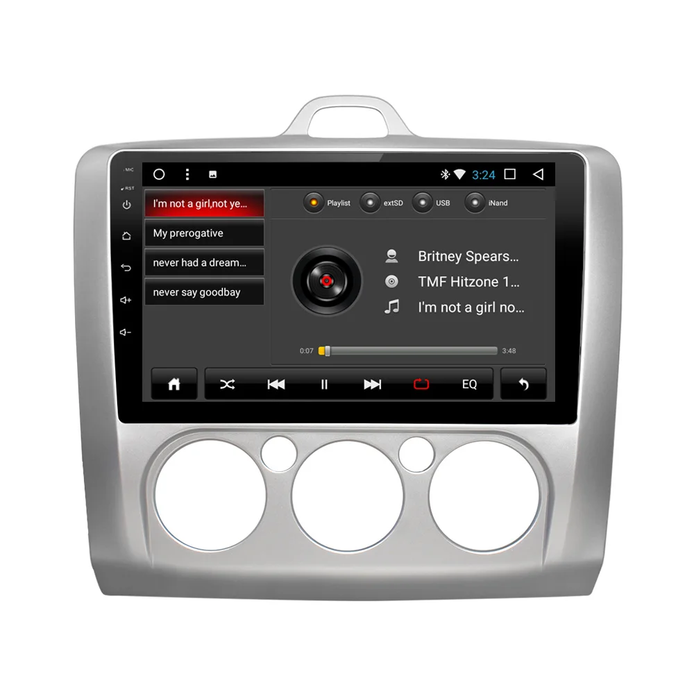 JIUYIN Автомобильный мультимедийный no 2 din видео плеер навигация gps Android для ford focus 3 2006