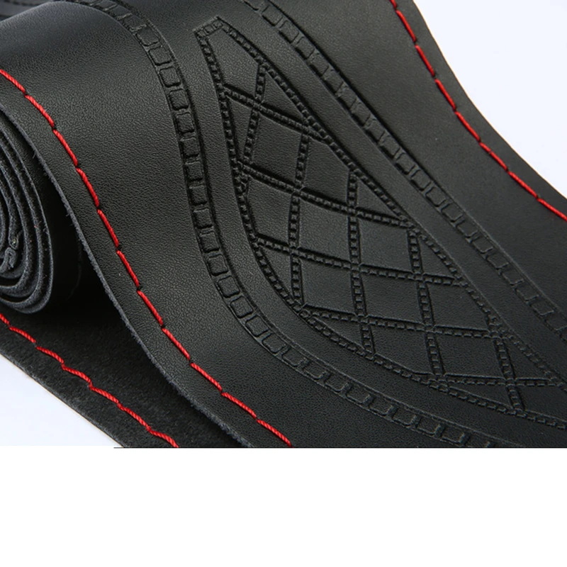 Кожаный чехол рулевого колеса автомобиля всесезонный Универсальный