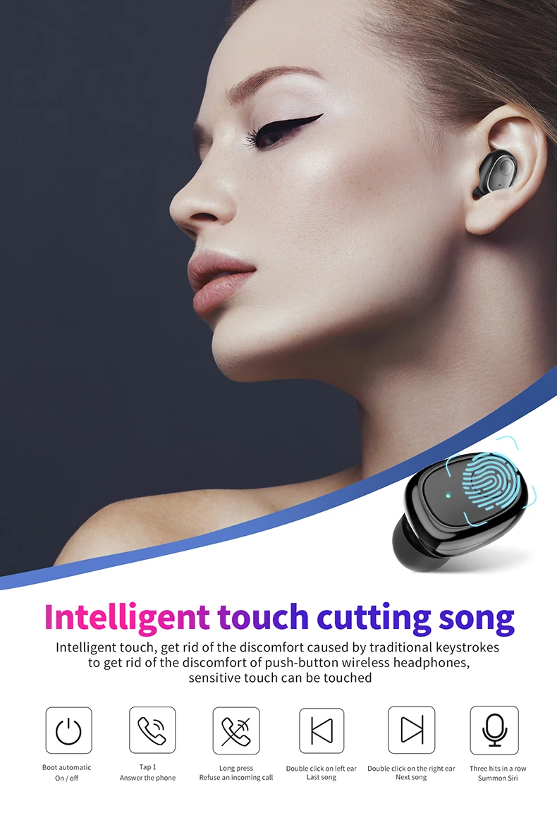 TWS, беспроводные наушники g5s, наушники с Bluetooth, V5.0, с микрофоном, 3D, супер бас, наушники для iPhone, Xiaomi, samsung, смартфон