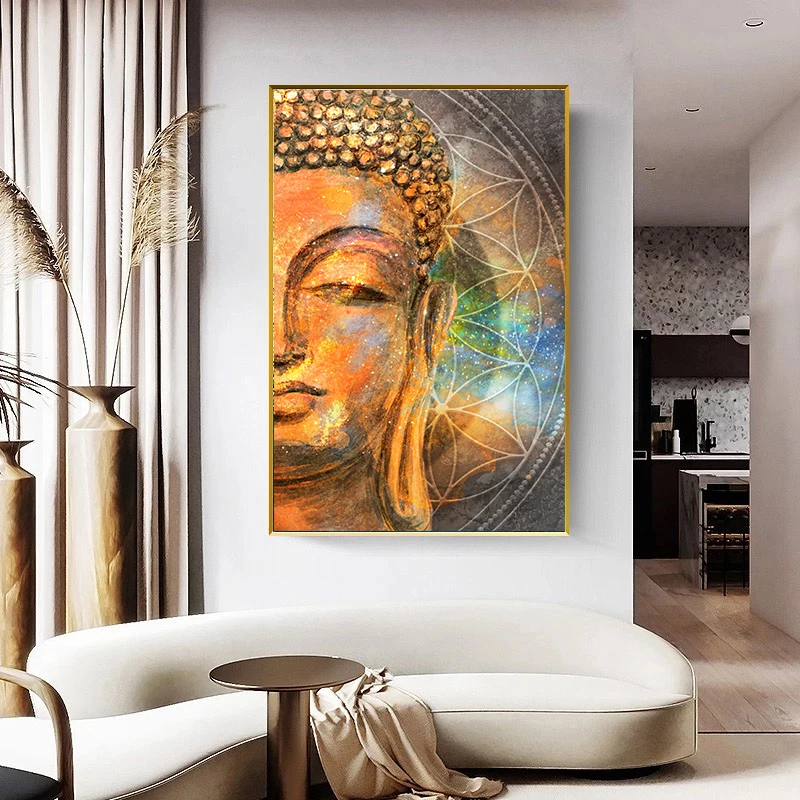 Статуя Будды плакаты и принты Настенная картина на холсте картины для гостиной