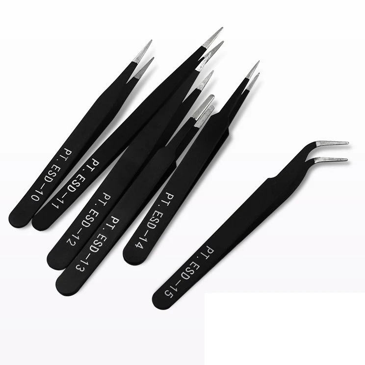 Гальванические Нескользящие пинцеты из нержавеющей стали 6 шт. зажим для прыщей