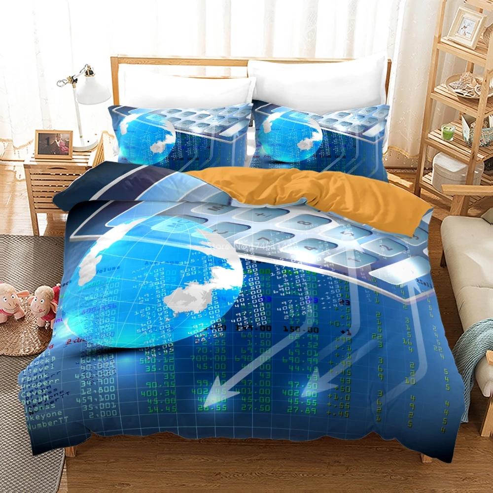 2/3 шт. доллар США символ $ печатных Постельное белье близнец полный Queen King Размеры