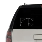 Спиральная виниловая наклейка Fibonacci, декоративная наклейка для окна автомобиля, бампера, для Apple MacBook