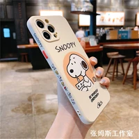 snoopy creative silicone case for iphone 1313pro13promax13minxxrxsxsmax1112pro12mini phone couple case cover