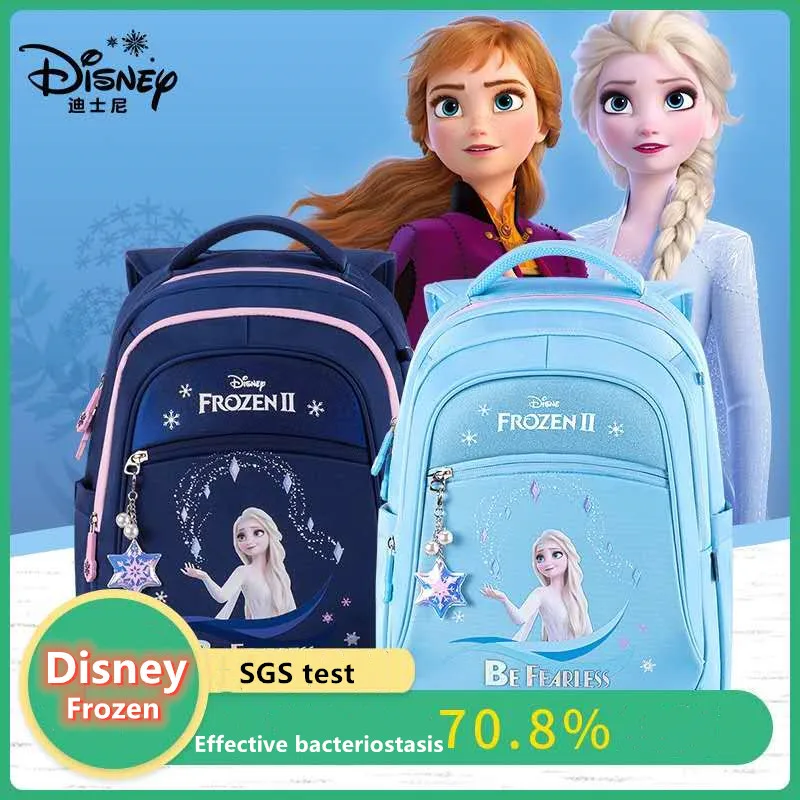 "Школьные ранцы Disney Frozen для девочек, ортопедический вместительный рюкзак на плечо с Эльзой, Анной, Олафом для учеников начальной школы 1-4 кла..."