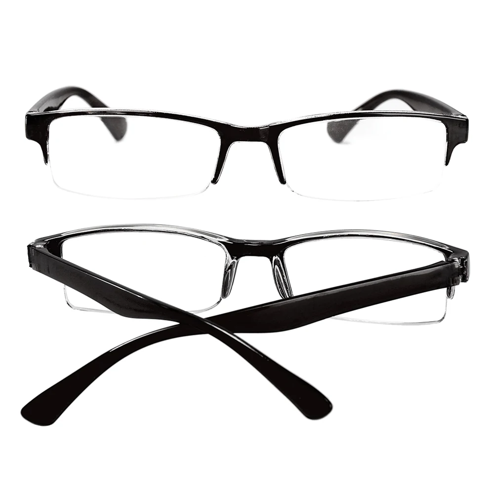 Hot Men's Business Reading Glasses Titanium Alloy Frame Ultra Light Resin Eye Wear Hyperopia Presbyopia Prescription Glasse - Цвет оправы: black 2