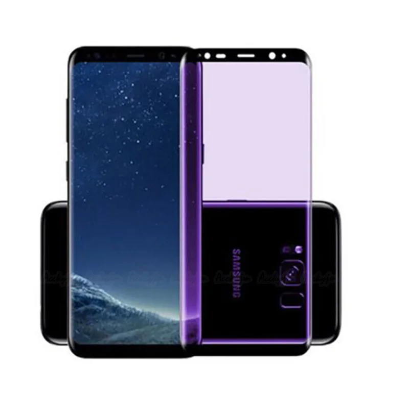 Защитное стекло закаленное для Samsung Galaxy S10 S9 S8 Plus S7 edge Note 10 9 8 3D Full Cover Anti blue|Защитные