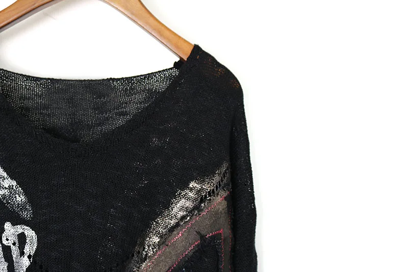 Объемной надписью тонкий свитер для женщин одежда 2019 Модные свободные размера