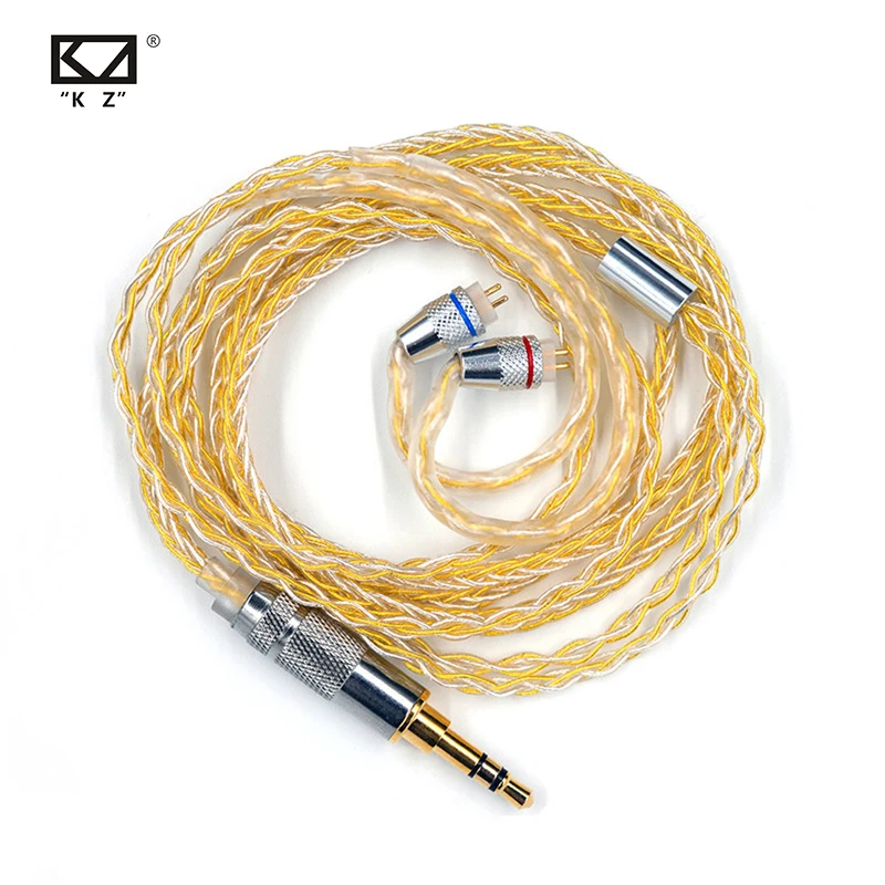 Наушники KZ цвета: золотистый серебристый смешанные покрытием обновления кабель