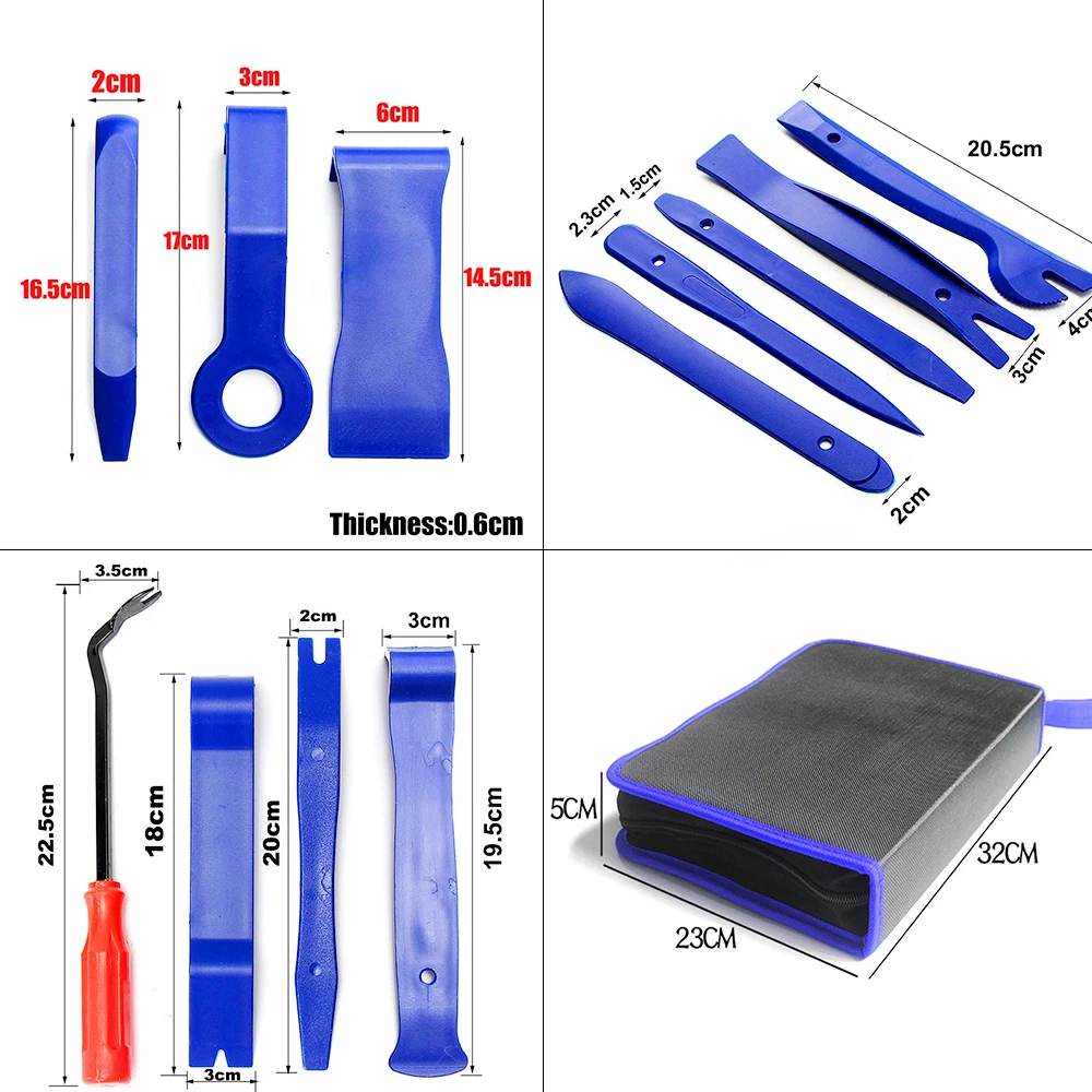 

Hand Tool Removal Tool Kit Car Panel Tool 11-38pcs Disassembly Tool Set Car Door Panel Removal Tool Audio Disassembly Tool Kit