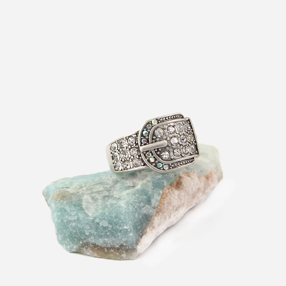 Антипосеребренное кольцо эффект AB стекло камень индивидуальность последние