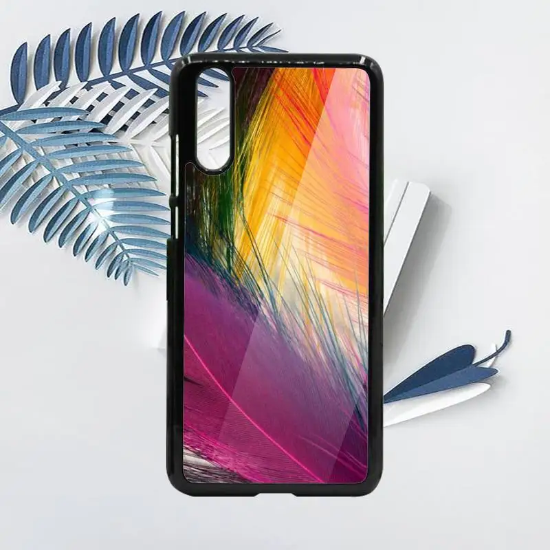 

Colorful Feathers Phone Case For Samsung galaxy S note 8 9 20 10 e lite2019 plus pro ultra Hard PC