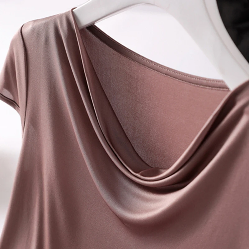 50% натуральный шелк размера плюс modis уличная белая футболка женская camiseta mujer