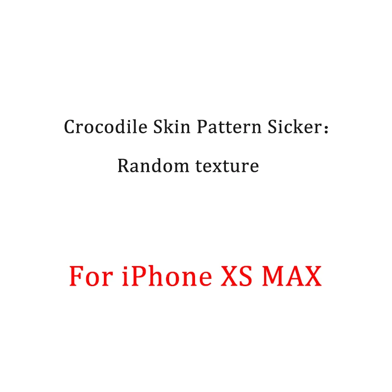 For iPhone XS MAX Наклейка для телефона для iPhone Xs Max Xr X Xs 6 7 8 6S 7/8 Plus Аллигатор Змеиный сотовой камень, алмаз текстура ПВХ скины стикер s - Цвет: For iPhone XS MAX