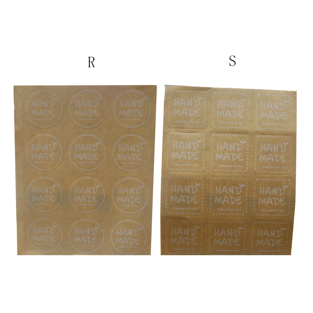

120pcs/lot 10 Sheets Vintage Stickers Kraft Label Sticker DIY Hand Made Cake Baking Sealing Stationary Sticker Wholesale