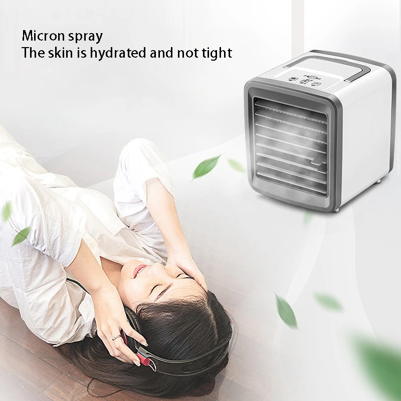

Portable Air Conditioner Conditioning Humidifier Colorful Night Light Air Conditioning Fan USB Desktop Air Cooler Fan