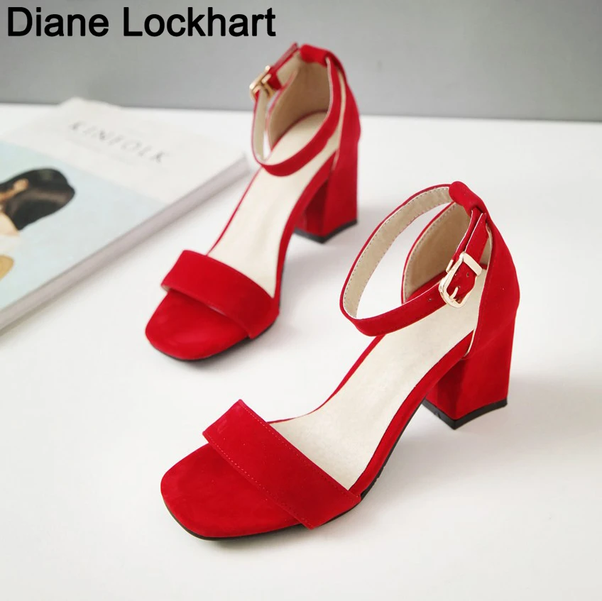 Модные женские Босоножки на каблуке с ремешком щиколотке Летняя обувь Женские