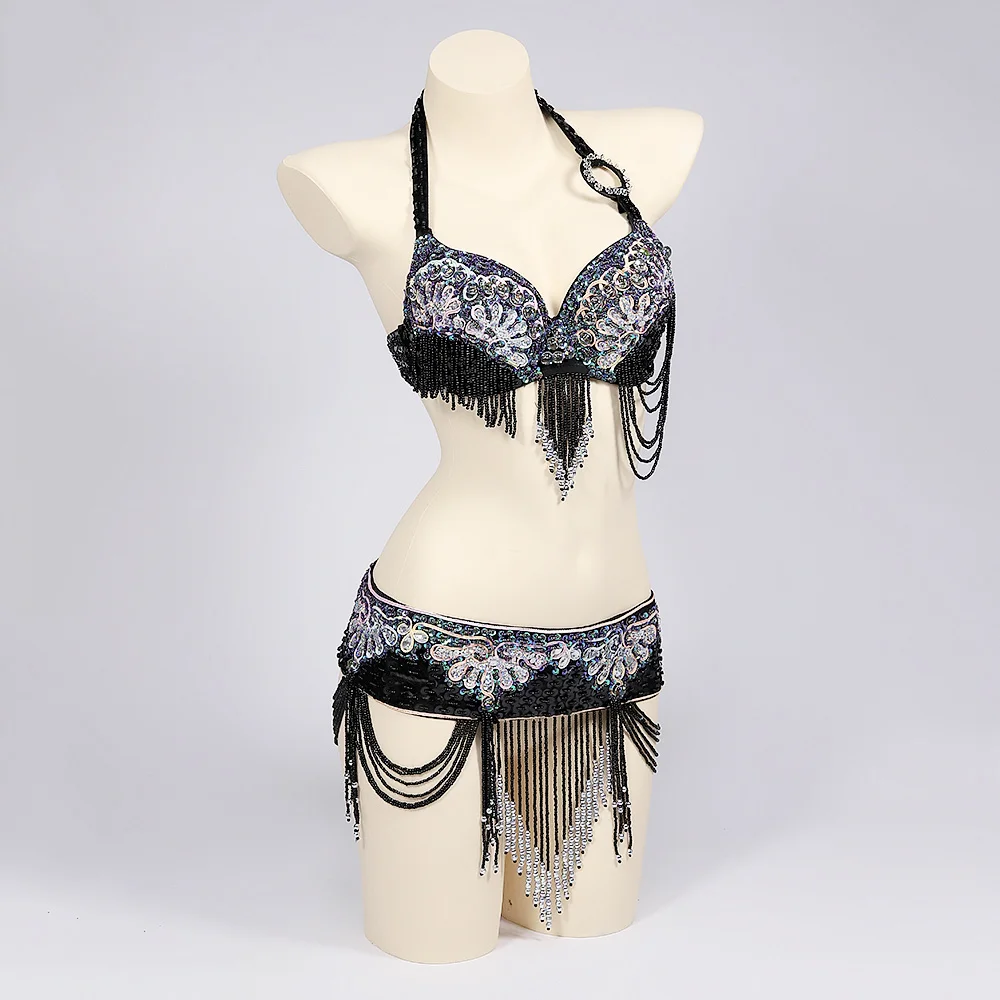 Extraodinary восточные Стиль одежда костюм из 2 предметов бисера бюстгальтер ремень