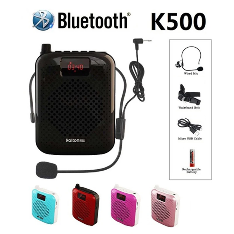 K500 микрофон Bluetooth громкий динамик мегафон Портативный Авто сопряжение голосовой