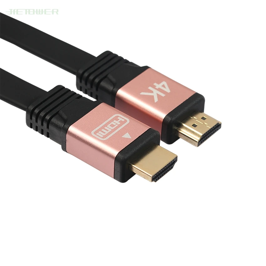 20pcs/lot 1m/1.8m/3M/5M/10M HDMI Cable V2.0 with 4K 30AWG HD 18Gbps 3D Audio Return Ethernet HDMI Flat Cable Home Gaming Xbox