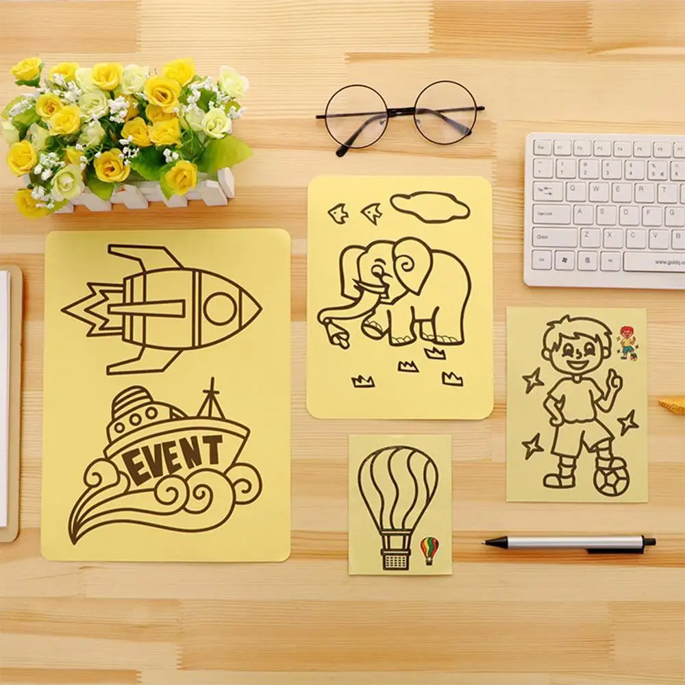 

Creative Cartoon Children DIY Sand Painting Educational Toys Student Crafts to Send Colored Sand Montessori Kids Toys Doodl X8Y2