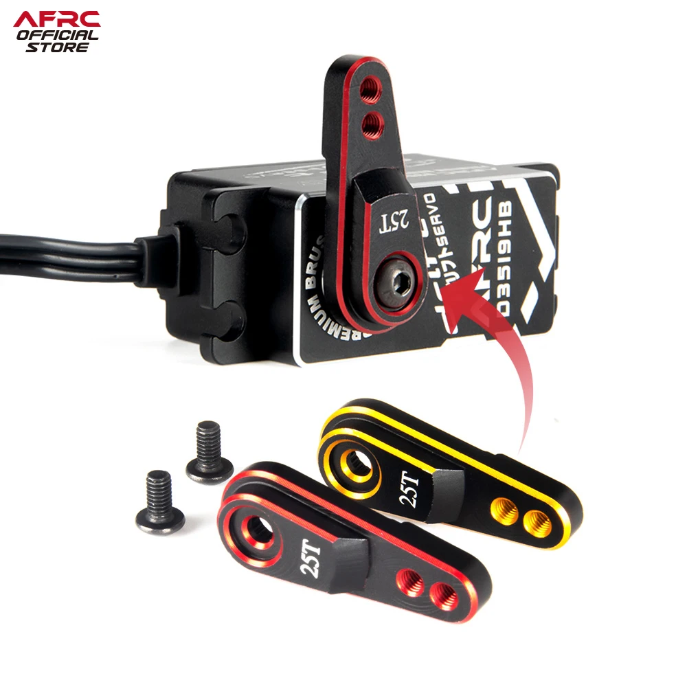 AFRC-SH01 25T CNC Tow-way Servo horn Arm For 1/8 RC Crawler Traxxas TRX4 Metal Upgrade Parts RC Car DIY Assembly Upgrading upgrading