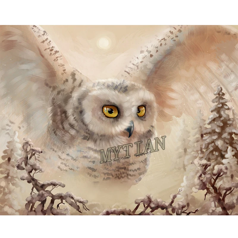 

Набор для алмазной вышивки «сделай сам», картина из квадратных/круглых страз с рисунком совы, мозаика для декора комнаты, 5 моделей