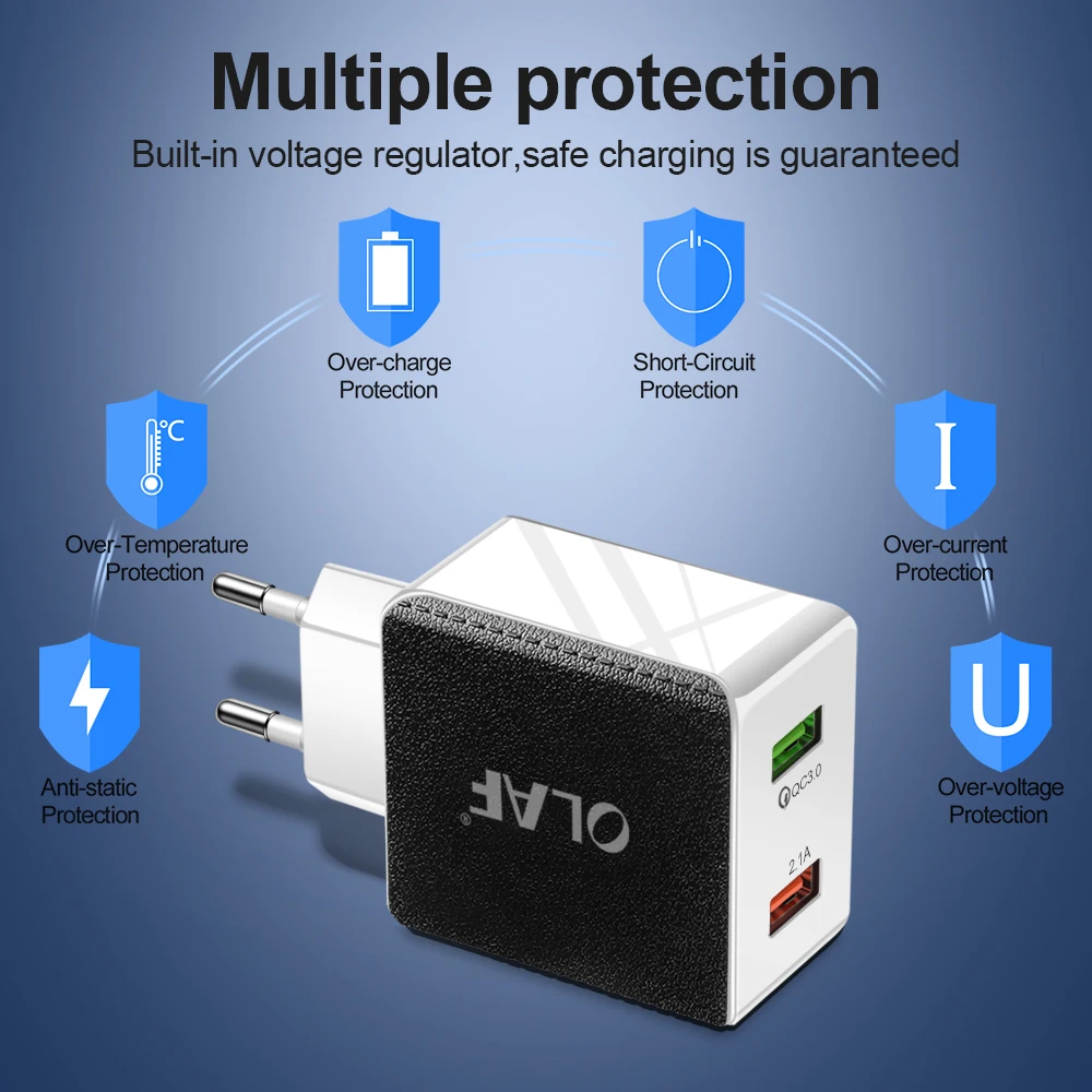 18 Вт USB зарядное устройство Быстрая зарядка 3,0 адаптер настенная вилка Qualcomm 3,0 USB зарядка Телефон быстрая зарядка для iPhone samsung Xiaomi huawei