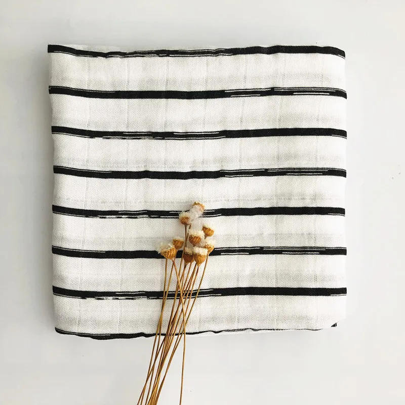 black bamboo Детское бамбуковое одеяло из органического хлопка для новорожденных, муслиновое Пеленальное полотенце для кормления - Цвет: black bamboo