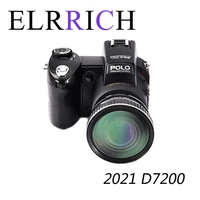 elrrich 2021 digital camera hd polo d7200 33million pixel auto focus professional slr video camera 24x optical zoom three lens