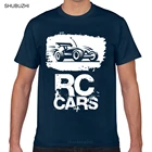 Футболка мужская с принтом, базовая тенниска из хлопка, модная майка с рисунком машинок на радиоуправлении, европейские размеры, лето