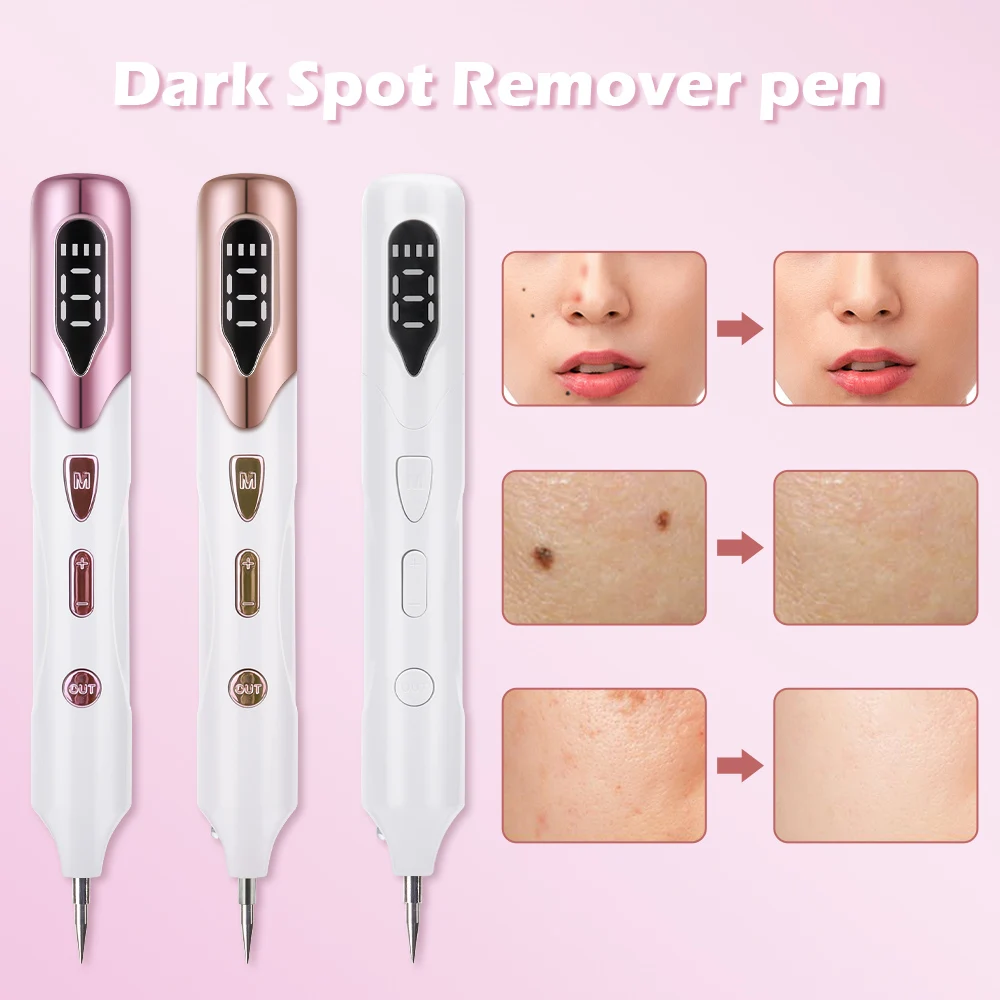

LCD Face Skin Dark Spot Remover Mole Tattoo Removal Laser 9 Level Plasma Pen Machine Facial Freckle Tag Wart Removal Beauty Care