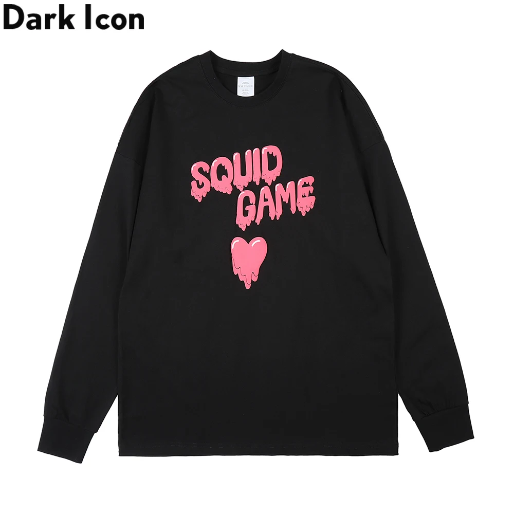 

Dark Icon Melting Heart Men's T-shirt Long Sleeve 2022 New Oversized Tshirts for Men Man Clothing
