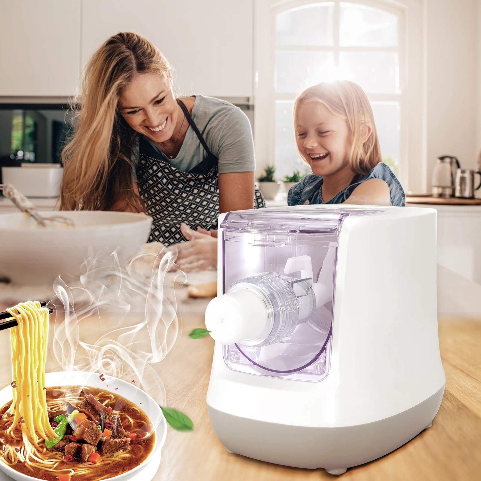 

Electric Pasta Maker 13 Molds Intelligent Noodle Machine LCD Screen Can Make Spaghetti Macaroni Dumpling Skin In 15 Minutes