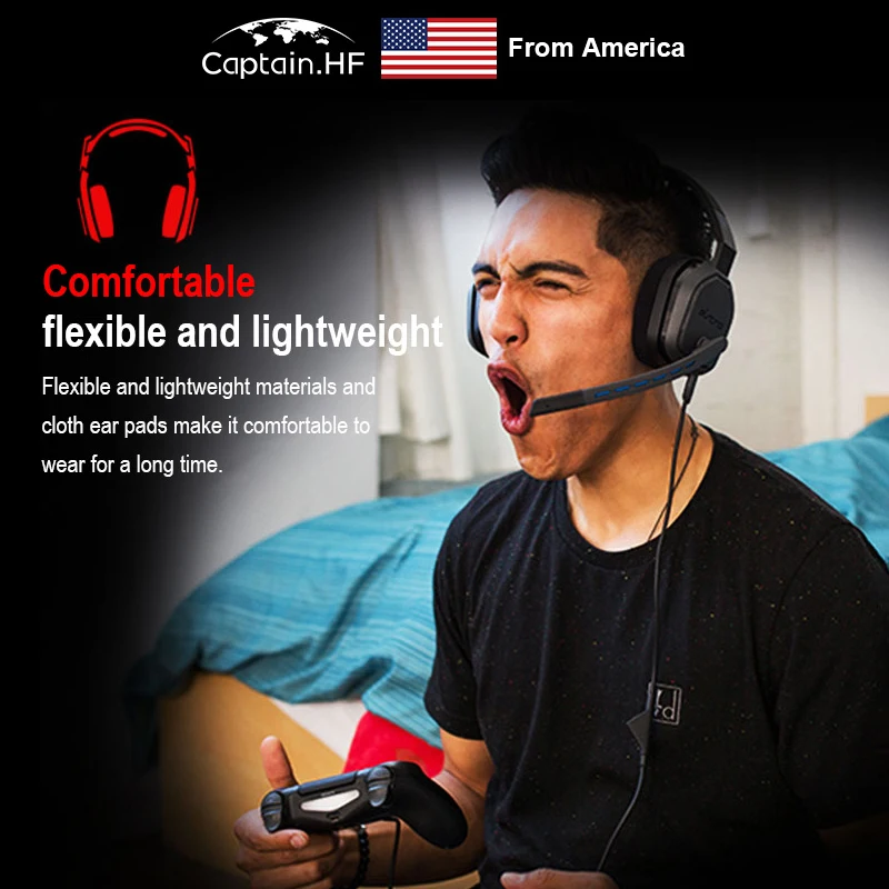 

Headphones Logitech Astro A10 Wired Gaming Computer Headset with Boom Microphone, 3.5mm Plug