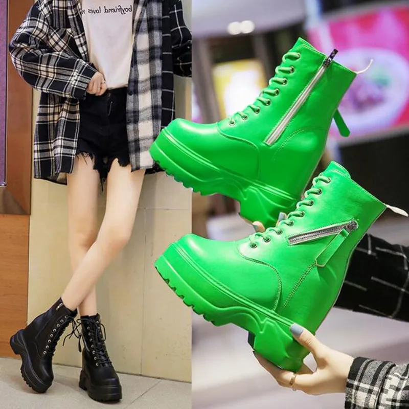 

Women Winter Boots Shoes 2020 New PU Leather Fashion Ankle Boots Student Flat Female Martin Shoes Woman Shoes High Heels Sexy