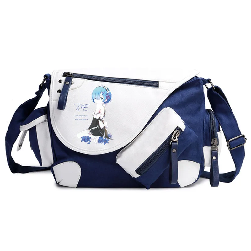 Рюкзак аниме Rem Re:Life в другом мире от Zero школьная сумка Re:zero через плечо Холщовая
