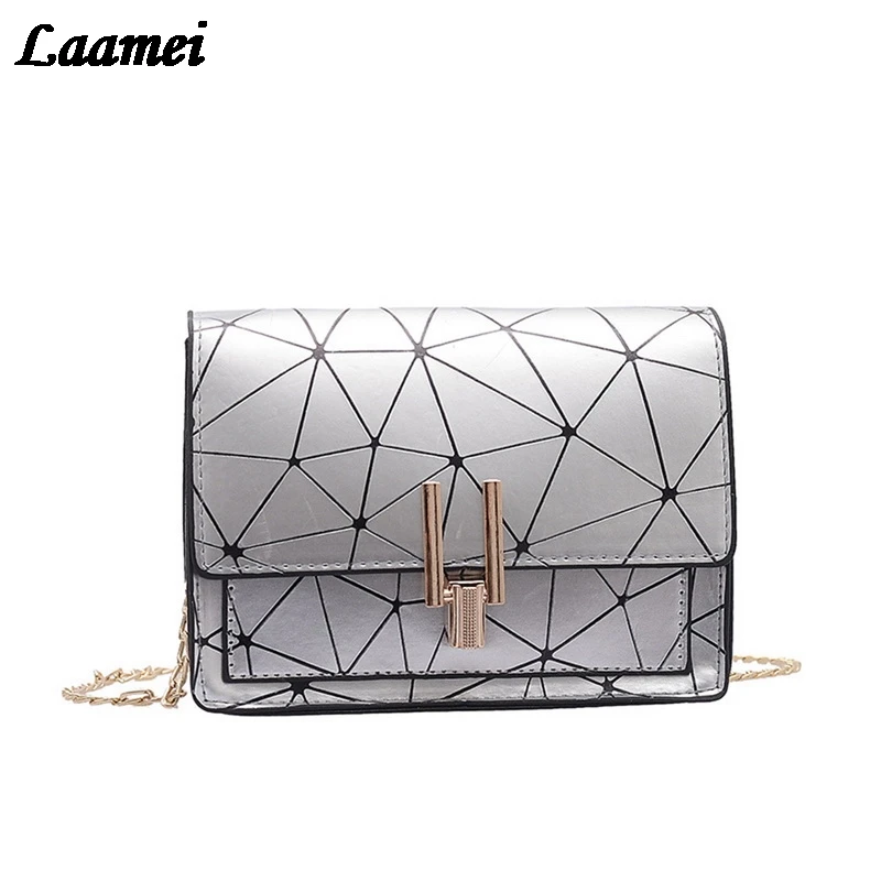 Laamei Women Shoulder Bags 2020 New Korean Version of the Messenger Bag handbag chain wild crack printing shoulder bag | Багаж и сумки