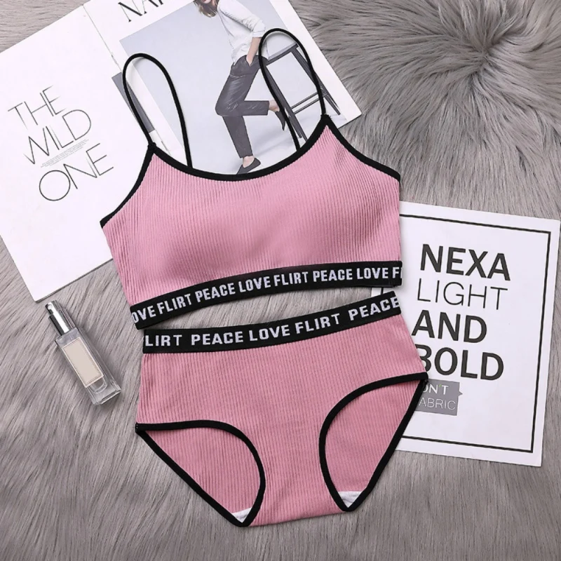 Комплект японского нижнего белья из хлопка с тонким винтом комплект пуш-ап