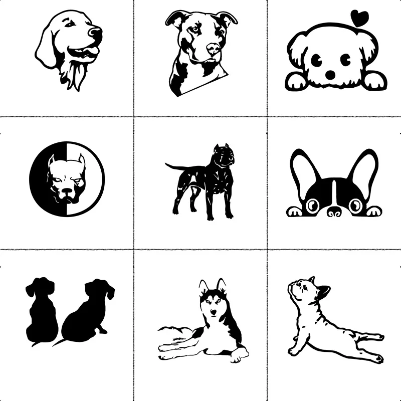 

10 Styles Lovely Dog Car Sticker Funny Wrap Vinyl Offroad Suv Waterproof Removable Decoration Accessories Animals Decals
