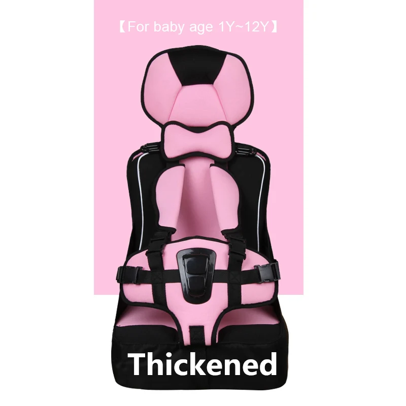 Thickened Pink Защитный коврик для маленьких мальчиков и девочек от 6 месяцев до 12 лет, детские защитные стулья, подушка сиденья с поясом, Портативные подушки для путешествий - Цвет: Thickened Pink