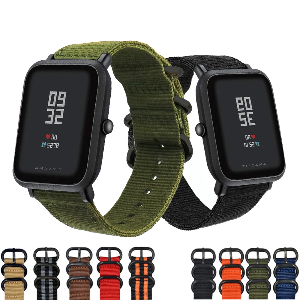 Ремешок нейлоновый для смарт часов Amazfit Bip Bit 20 мм|Ремешки часов| |