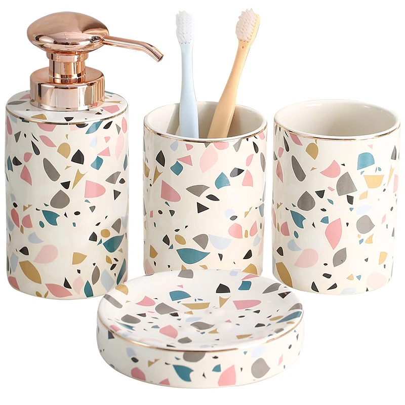 Набор для мытья ванной комнаты набор из 4 предметов Креативные украшения чашка