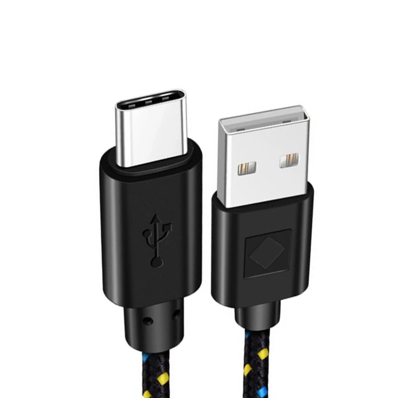 Кабель USB Type C в оплетке для быстрой зарядки шнур 1 м 2 3 зарядное устройство huawei p9 p10
