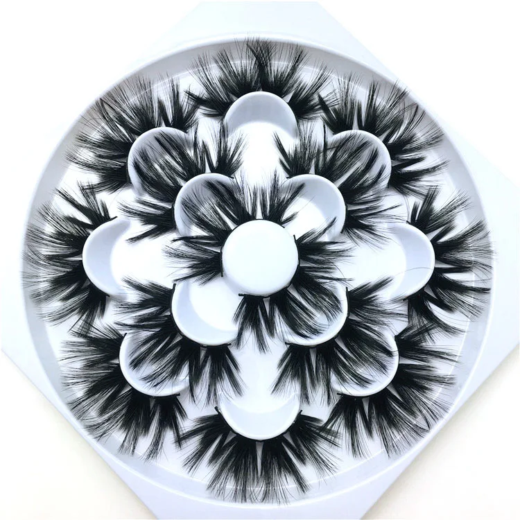 7 пар 3D норковые накладные ресницы 25 мм густые длинные пушистые ручной работы