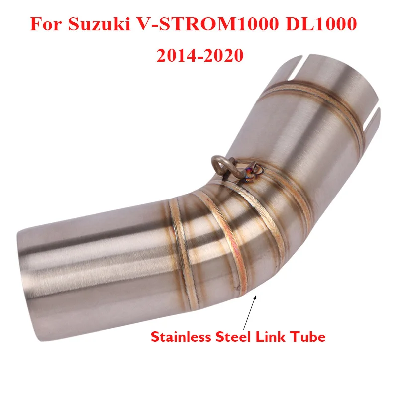 

Motorcycle Exhaust Pipe DL1000 Connector Tube Middle Link Pipe Slip on Exhaust System for Suzuki V-STROM1000 DL1000 2014-2020